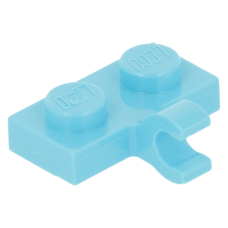 LEGO lapos elem 1x2 fogóval, közép azúrkék (11476)