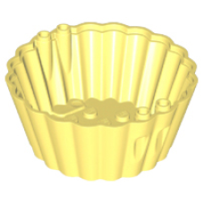 LEGO sütemény muffin alap 8×8×3, világossárga (72024)