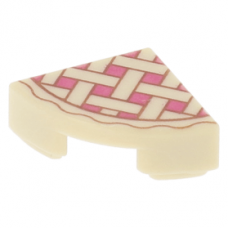 LEGO csempe 1×1 sütemény szelet mintával, sárgásbarna (26484) --- Debrecenben raktáron!