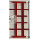 LEGO ajtó 1×4×6 mintával, átlátszó (100180)