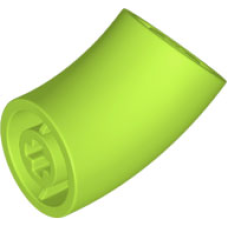LEGO henger 2x2 45 fokos könyökkel belül tengely-csatlakozóval, lime (65473)
