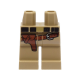 LEGO láb öv és pisztolytartó tok mintával, sötét sárgásbarna (73331)