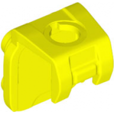 LEGO nyakba tehető fordító elem 4 bütyökkel elől hevederrel, neon sárga (41811)