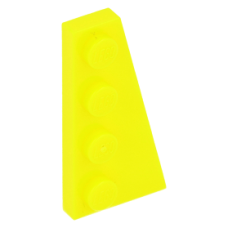 LEGO ék/szárny alakú lapos elem 4x2 jobbos, neon sárga (41769)