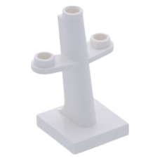 LEGO hajóárboc 2×2×3 ferde, fehér (4289)