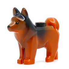 LEGO kutya német juhász, sötét narancssárga (53284)