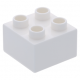 LEGO DUPLO kocka 2×2, fehér (3437)