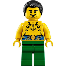 LEGO Ideas (CUUSOO) Tattooga kalóz/matróz minifigura 21322 (idea072) --- Debrecenben raktáron!