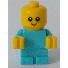 LEGO City bébi csecsemő minifigura kék ruhában 60204 (cty0894)