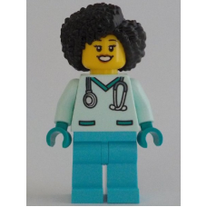 LEGO City Dr. Flieber orvos doktornő minifigura 60330 (cty1346)