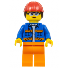 LEGO City női munkás építőmunkás minifigura 60325 (cty1402)