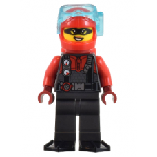 LEGO City női búvár (bünőző) minifigura 60355 (cty1448)