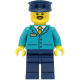LEGO City férfi mozdonyvezető minifigura 60337 (cty1471)