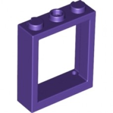 LEGO ablakkeret 1×3×3, sötétlila (51239)