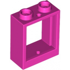 LEGO ablakkeret 1×2×2, sötét rózsaszín (60592)
