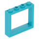 LEGO ablakkeret 1×4×3, sötét türkizkék (60594)