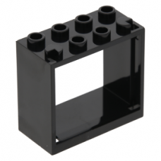 LEGO ablakkeret 2×4×3, fekete (60598)