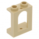 LEGO ablakkeret íves 1×2×2, sárgásbarna (90195)