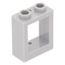 LEGO ablakkeret 1×2×2, világosszürke (60592)