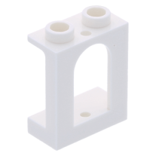 LEGO ablakkeret íves 1×2×2, fehér (90195)