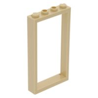LEGO ajtókeret 1x4x6, sárgásbarna (60596)