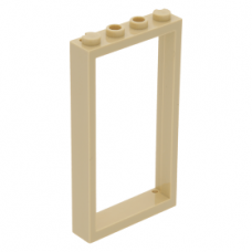 LEGO ajtókeret 1×4×6, sárgásbarna (60596) --- Debrecenben raktáron!