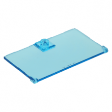 Eredeti, új LEGO ajtó 1×4×6, átlátszó világoskék (60616) - kiegészítő elem ajtókhoz és ablakokhoz