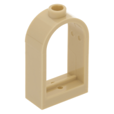 LEGO ablakkeret íves 1 x 2 x 2.67, sárgásbarna (30044)