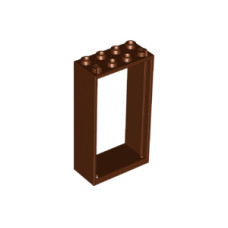LEGO ajtókeret 2×4×6, vörösesbarna (60599)