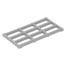 LEGO rács ajtóhoz, ablakhoz 1x4x6, világosszürke (92589)
