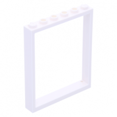 LEGO ajtókeret/ablakkeret 1×6×6, fehér (42205)