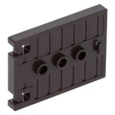 LEGO ajtó 1×5×3 3 bütyökkel és fogóval, sötétbarna (93096)
