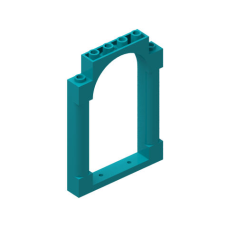 LEGO ajtókeret 1×6×7 boltíves, sötét türkizkék (40066)