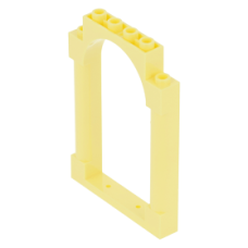 LEGO ajtókeret 1×6×7 boltíves, világossárga (40066)