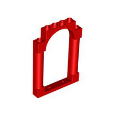 LEGO ajtókeret 1×6×7 boltíves, piros (40066)