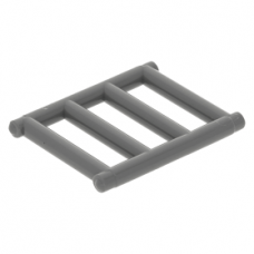LEGO rács 1×4×3, sötétszürke (62113) --- Debrecenben raktáron!