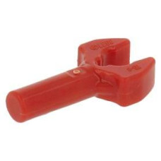 LEGO 1 hosszú rúd klippel (mechanikus fogó), piros (48729)