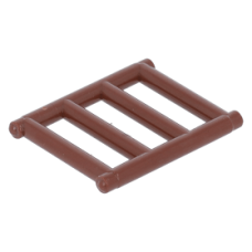 LEGO rács 1x4x3, vörösesbarna (62113)