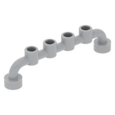 LEGO rúd 1 × 6 bütykökkel, világosszürke (6140)