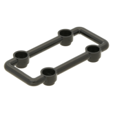 LEGO rúd 1×6×3 téglalap alakú 4 bütyökkel, fekete (23444) 