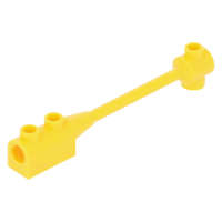 LEGO rúd 8 hosszú egyik végén 1×2 íves kockával, másik végén csatlakozóval, sárga (30359) 