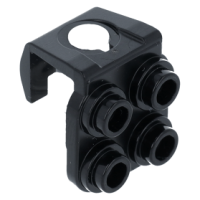 LEGO nyakba tehető fordító elem 4 bütyökkel elől hevederrel, fekete (41811)