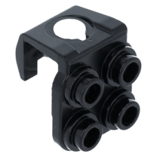 LEGO nyakba tehető fordító elem 4 bütyökkel elől hevederrel, fekete (41811)