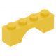 LEGO boltív 1×4, sárga (3659)