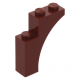 LEGO boltív 1×3×3, sötétpiros (13965)