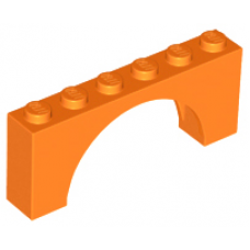 LEGO boltív 1×6×2, narancssárga (15254)