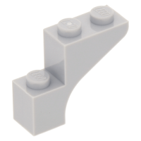 LEGO boltív 1×3×2, világosszürke (88292)
