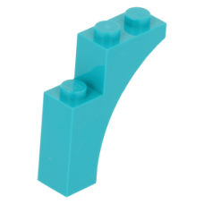 LEGO boltív 1×3×3, sötét türkizkék (13965)