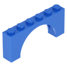 LEGO boltív 1×6×2, kék (15254)