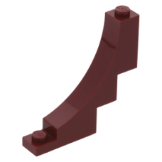 LEGO boltív fordított 1×5×4, sötétpiros (30099)